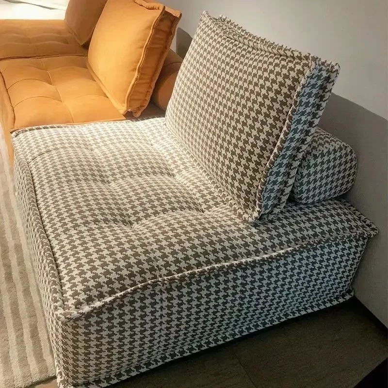 Blok Tofu dmuchana Sofa połączenie włoskiego małego salonu jednoosobowa technologia tkanina prosta Sofa fotel wypoczynkowy