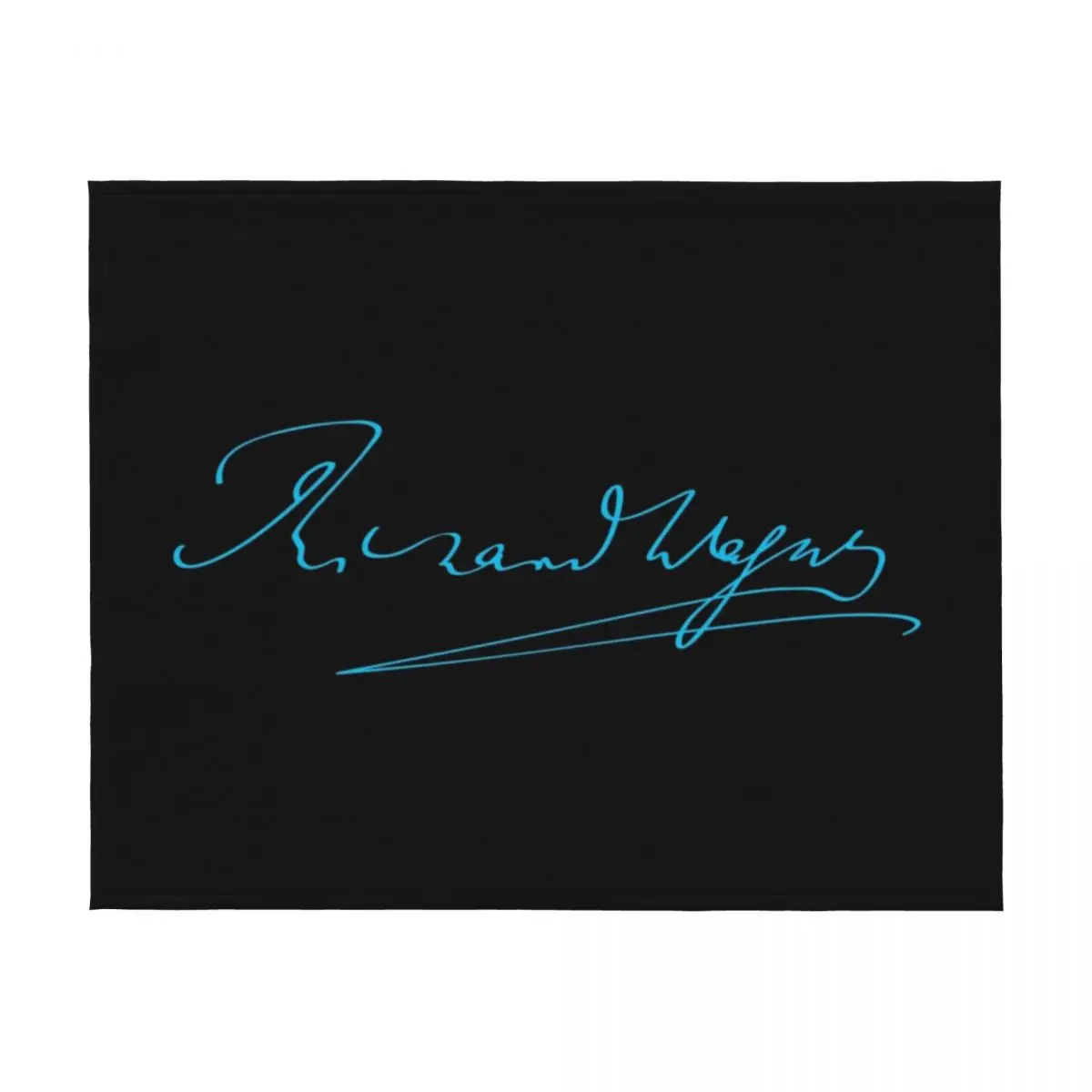 ريتشارد فاغنر - توقيع - أزرق - بطانية رمي RB الأربعاء أفكار هدايا عيد الحب بطانيات سفر واحدة