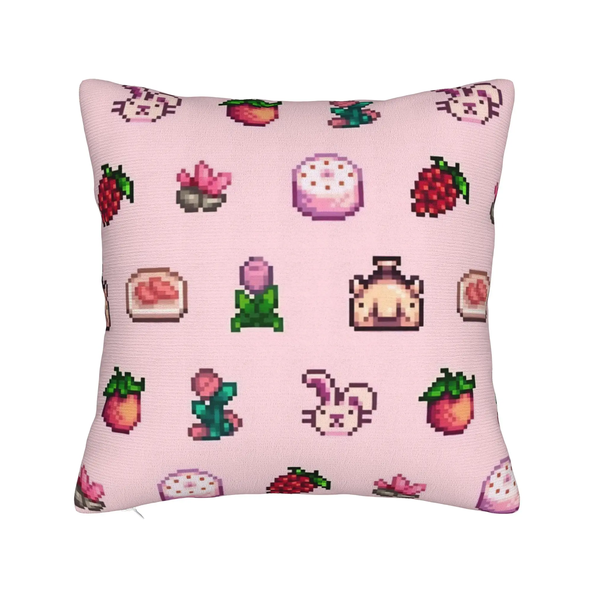 Decorative Pillowcases Stardew Valley Animals Merch Bedroom  Pillow Case Cover Zipper Multiple Sizes
