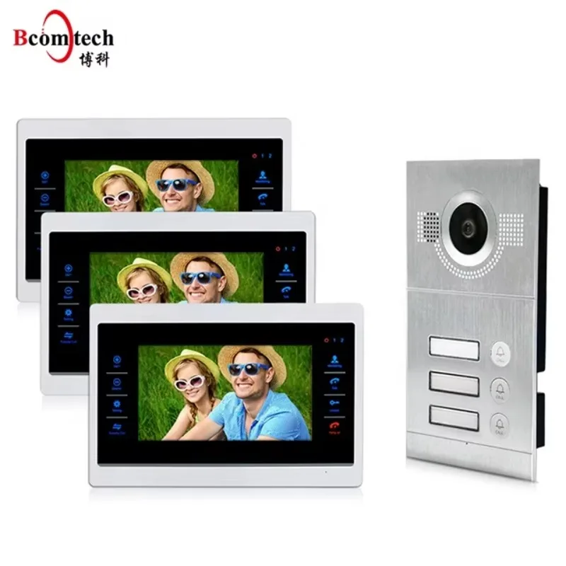 Factory Direct 7inch Motion Detection Video Door Phone Metal Video Doorbell for Villa Apartment