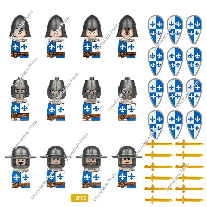 

Star Wars Medieval Castle Knight MOC Building Blocks Soldier Figures Military Weapons Accessories Helmet Shield Bricks Toy Gifts