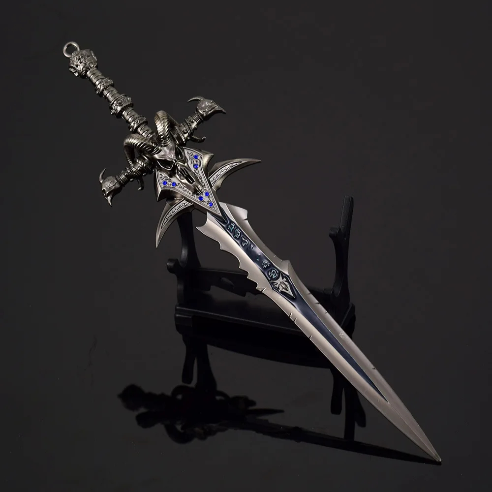 14CM/22CM 2pcs Frostmourne World of Warcraft Swords Metal Model Lich King Katana Game Wow Peripherals Collectible Ornaments Toy