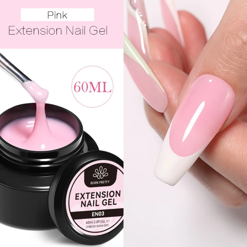 

BORN PRETTY 60 г детский розовый гель-лак для наращивания ногтей для наращивания ногтей молочно-белый конструкторы для резьбы УФ-гель самовыравнивающийся