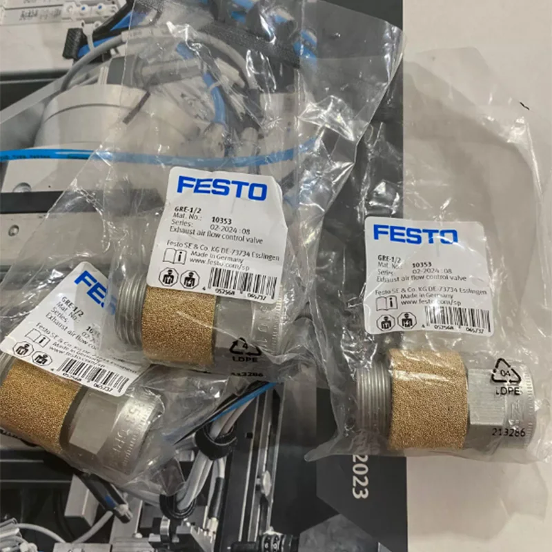 Original FESTO Exhaust air flow control valve GRE-1/8 10351，GRE-1/2 10353，GRE-1/4 10352，GRE-3/8 35310
