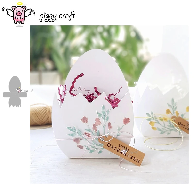 Piggy Craft metal cutting dies cut die mold Easter broken egg basket Scrapbook paper craft knife mould blade punch stencils dies