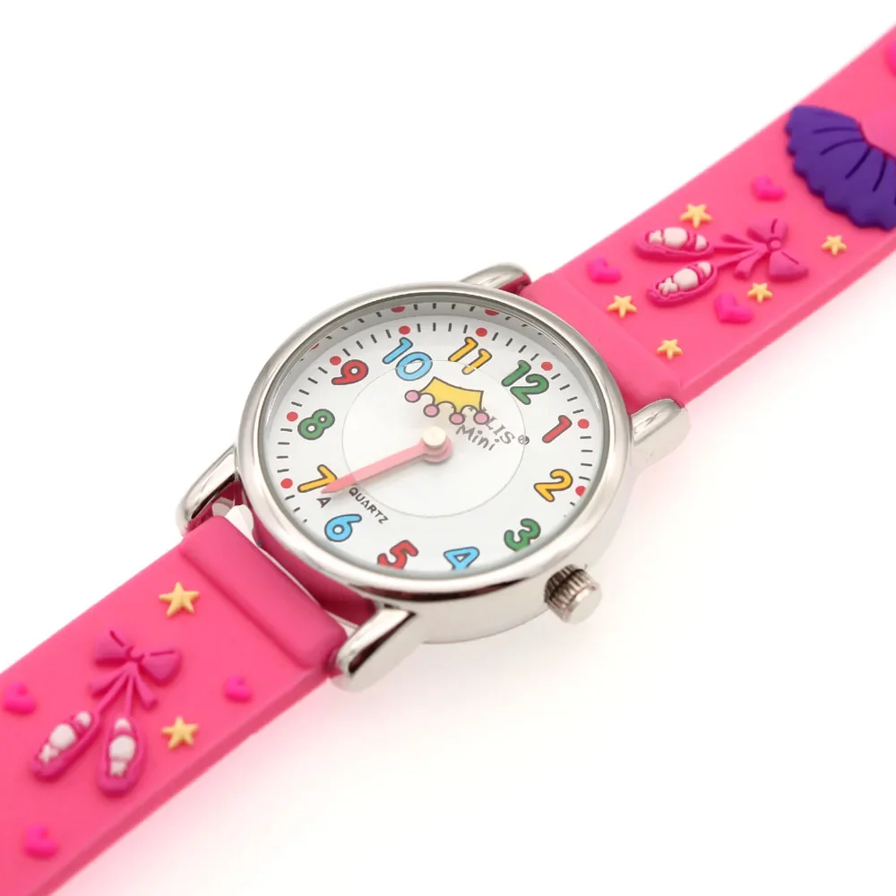 High Quality Cute Crown Girls Watch Cartoon children watch girls Rubber kids watches Silicone Quartz Wristwatches A29