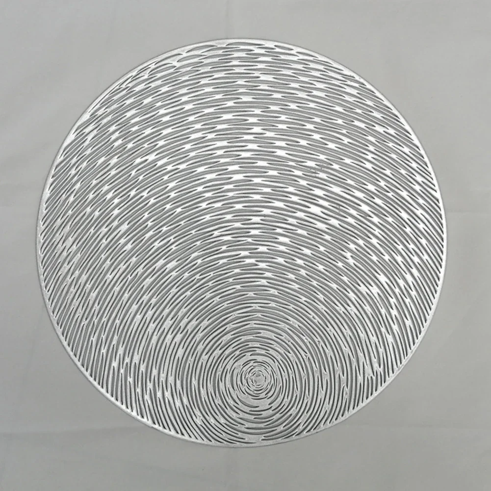 PVC Decorative Table Mat Set with Unique Hot Stamping Details in a Functional Design for Lasting Use at Home or Work