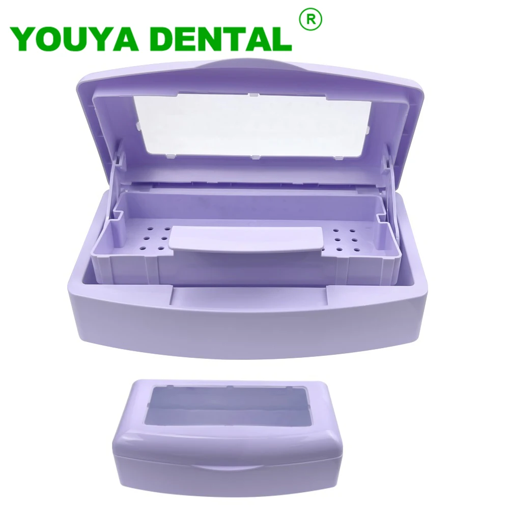 Dental Instrument Disinfection Box Plastic Sterilization Tray Rack Placing Case Holder Dentistry Laboratory Dentist Tools New