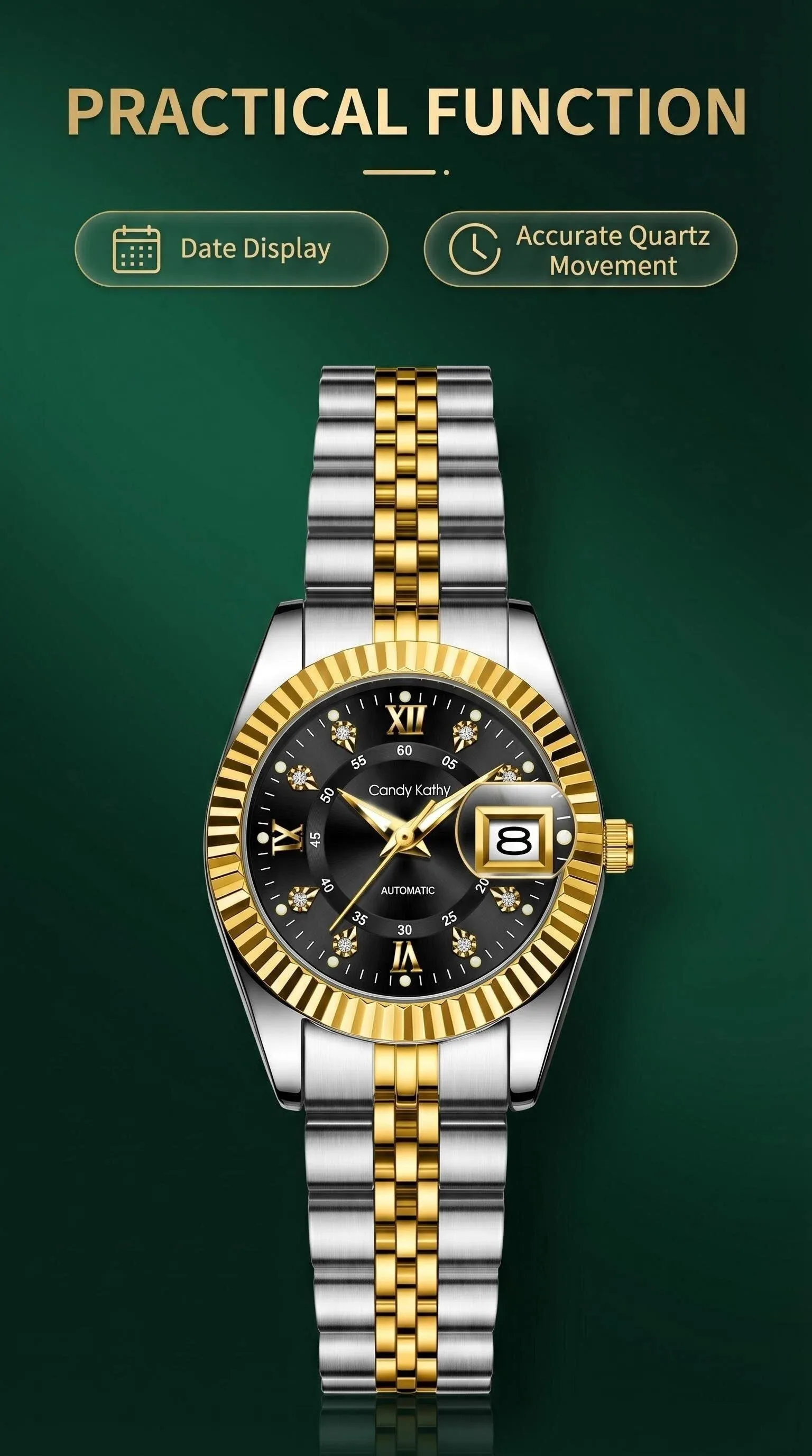 Classic Quartz Date Wristwatch — product information 1