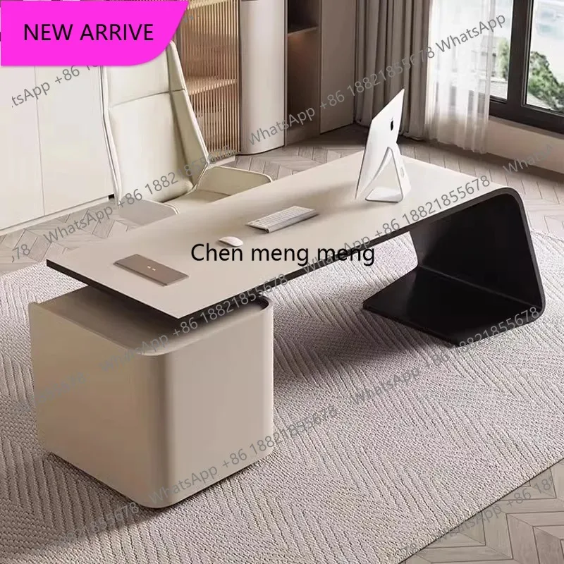 CC Leg Support White Executive Desk Luxury Asthetic Large Luxury Office Desks Drawers Cheap Modern Mesa Escritorio