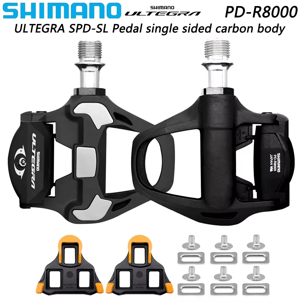 SHIMANO ​ULTEGRA SPD-SL PD R8000 Bicycle Pedal Carbon Fibre Single Sided Road Bike Pedal with SH11 Original Cycling Parts