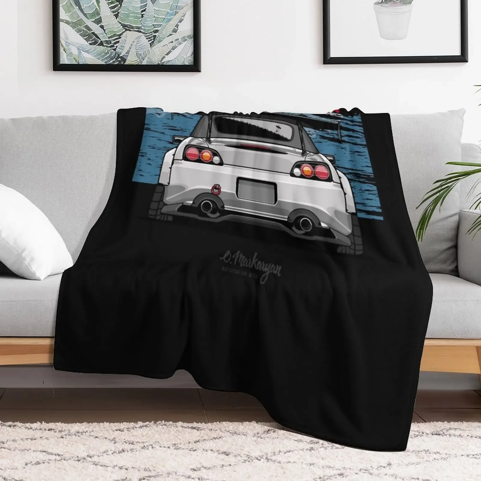 S2000 (white) Essential T-Shirt.png Throw Blanket Soft Plush Blanket as Housewarming Gift