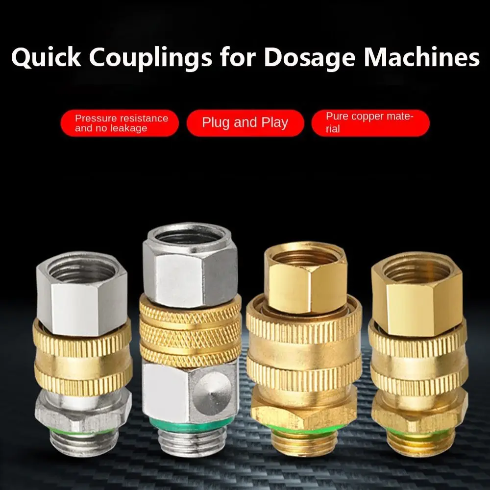 Durable Copper Quick Connector M14*1.5 Detachable Sprayer Machine Connector Gold Silver Quick Coupling