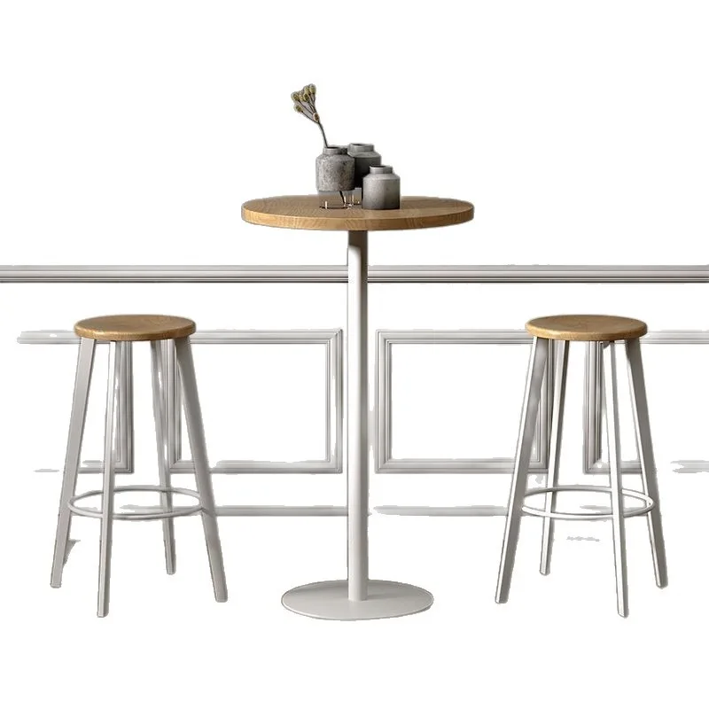 Bar Chair High Stool Home Backrest Bar Stool Simple Coffee Shop Bar Chair High Chair Nordic Island High Stool