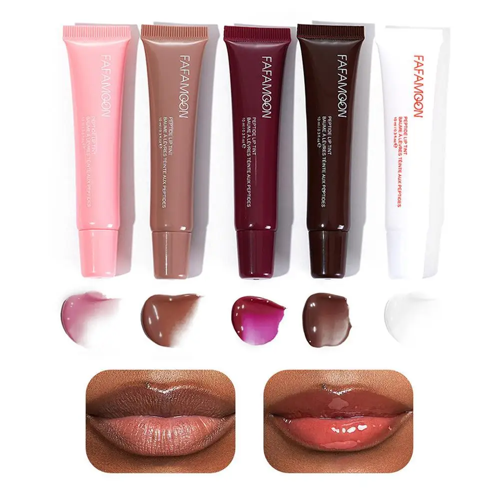 

5 Color Mirror Liquid Lip Lip Glaze Lip Plumping Oil Moisturising Non-Stick Glass Lip Oil