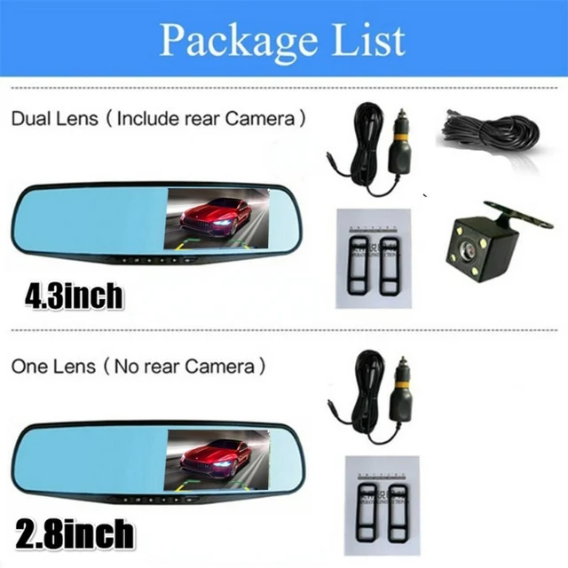 106-efc494.jpg Full HD 1080P Dash Camera Lens Driving Recorder Car DVR Speedcam Camera Mirror Camera Radar Detector Auto Video Recorder