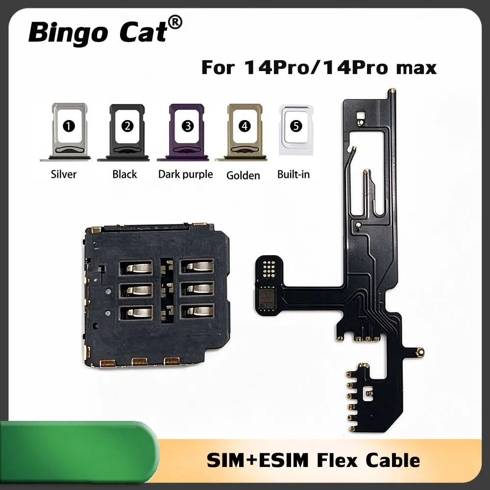 Esim Convert to Sim Dual Card Flex Cable Built-in Dual Physical SIM Adapter for iPhone 14pro 14promax Integrated SuperSnow IC
