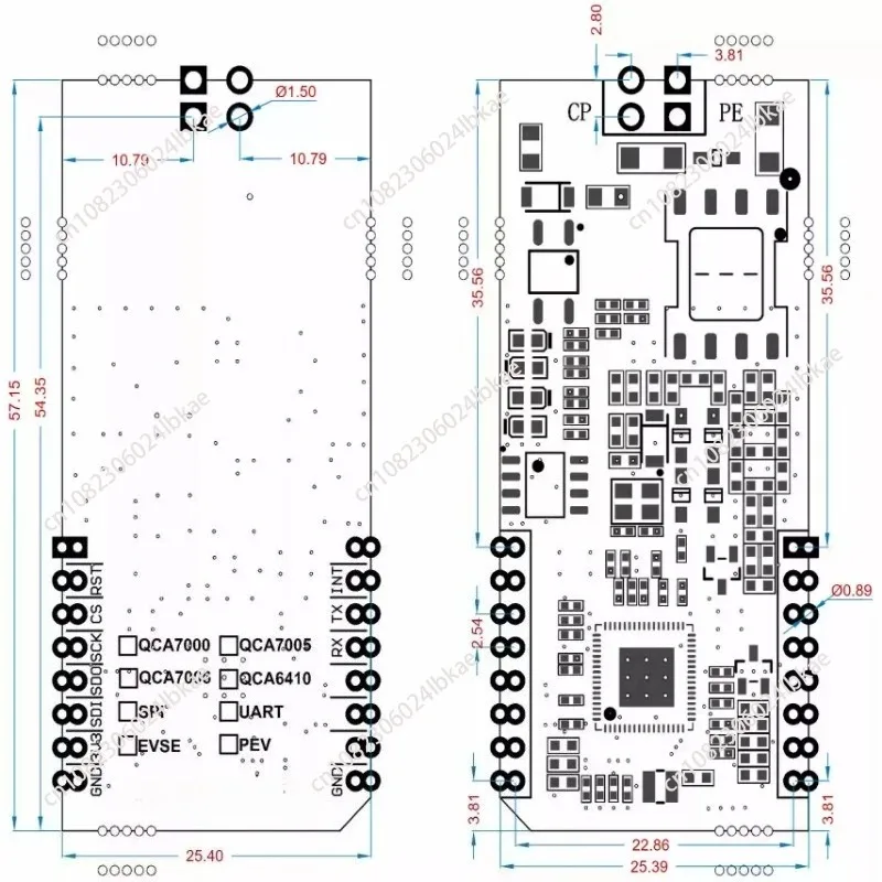 QCA7000/7005 HomePlug GreenPHY Broadband Power Line Carrier PLC Module ISO15118 1 piece