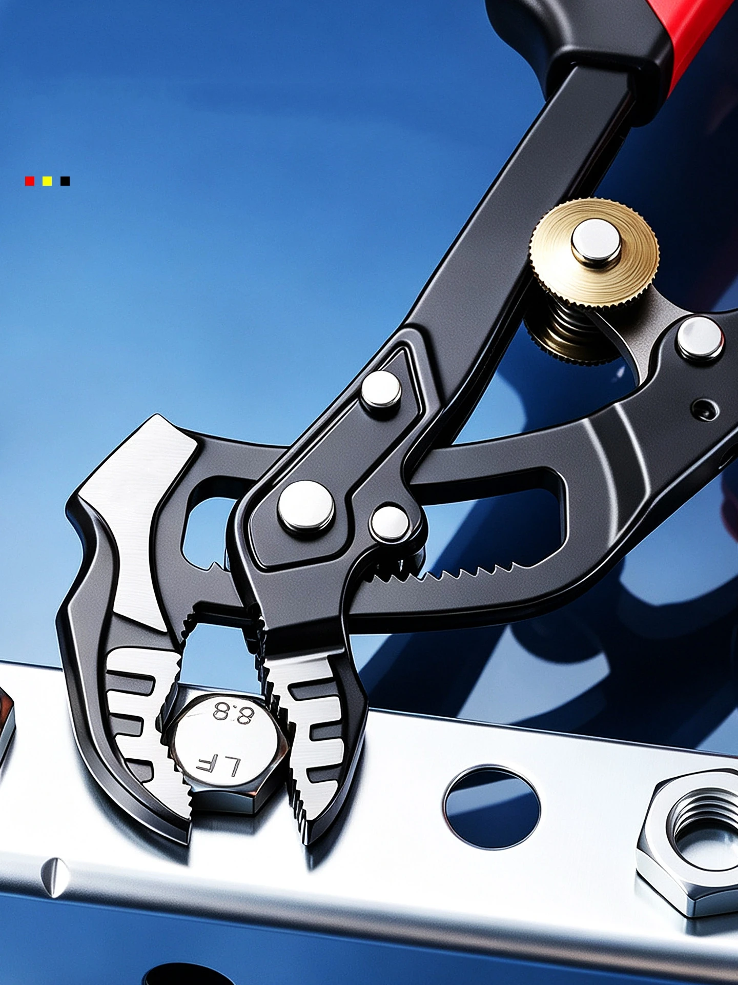 Adjustable Water Pump Pliers 8 Inch Quick Release Self Locking Multifunctional Pipe Wrench Tools For Bathroom Motorcycle Repair