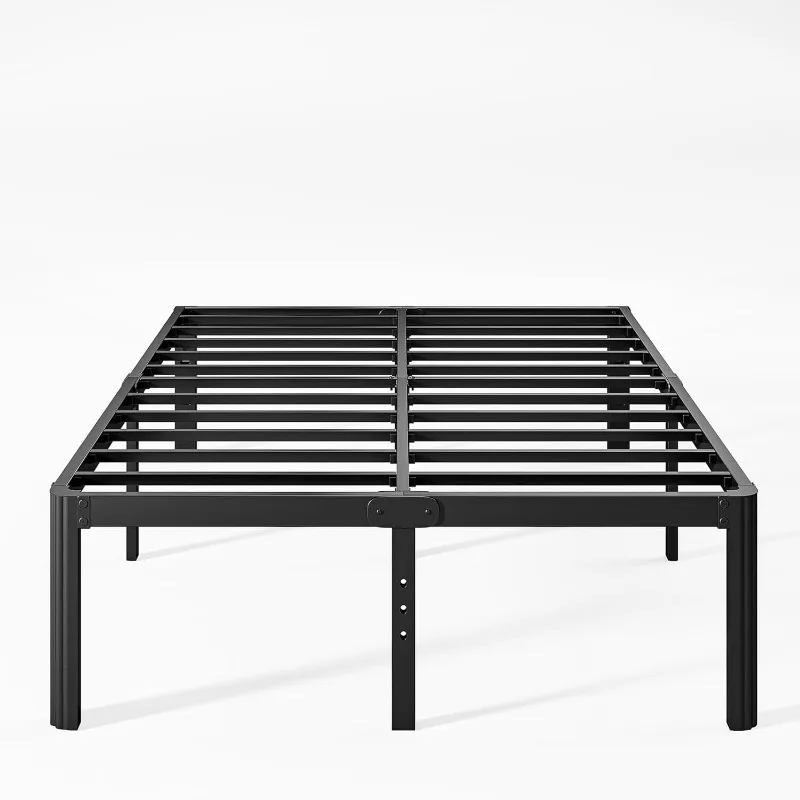 

High Platform Bed Frame No Box Spring Needed, Metal Bed Frame Queen Size, Noise Free, Easy Assembly, Heavy Duty, B