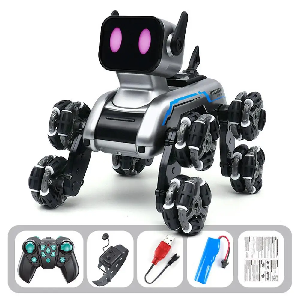 Intelligent Remote Control Robot Dog Remote Control Car Gift Eight-wheeled Stunt Sensing Boy Children's Gesture Toy 25 New N8B8