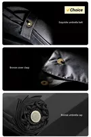 Big Umbrella Men Business Style 115cm Automatic Umbrella Rain Double Layer 10K Windproof Large Golf Umbrellas Wooden