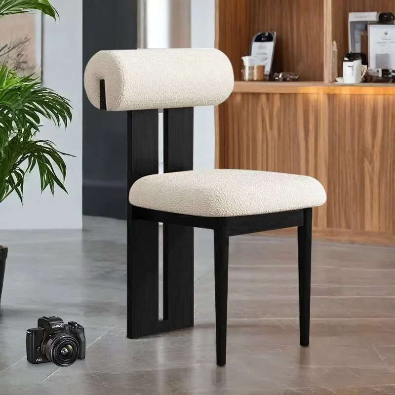 

Soft Backrest for Home & Hotel Use Hippopotamus Style Modern Minimalist Art Design Solid Wood Dining Chair