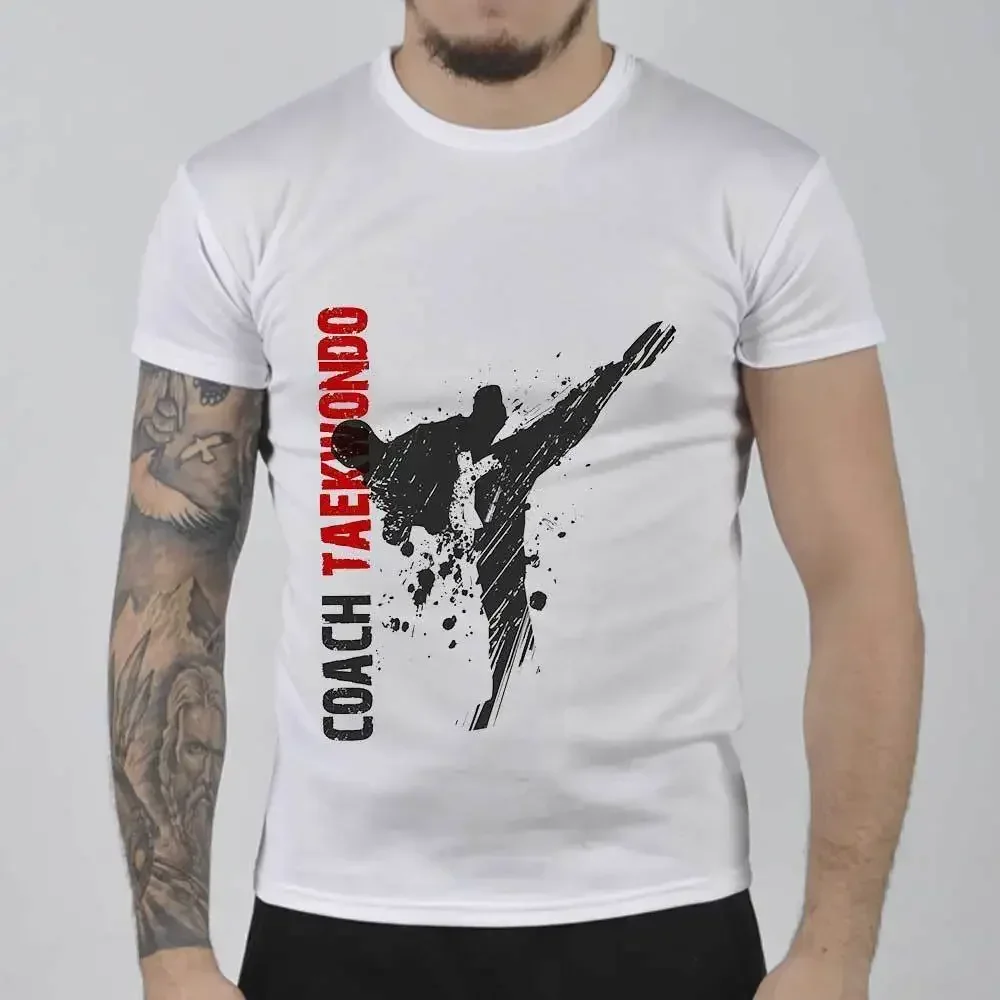 Cool Design Coach Taekwondo MMA Combat Training T-Shirt. Summer Cotton Short Sleeve O-Neck Mens T Shirt New S-3XL
