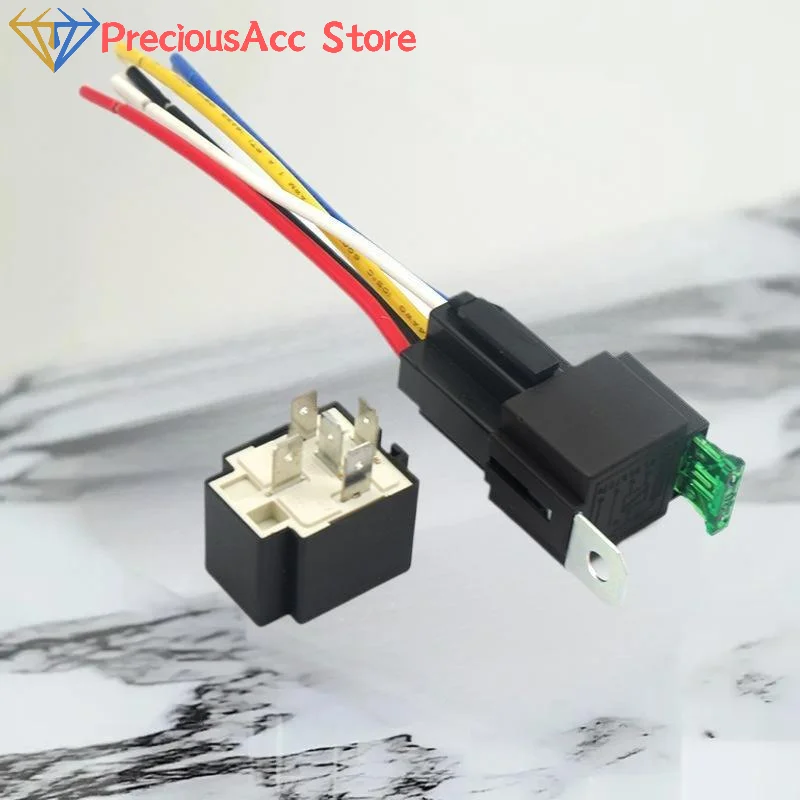 

Водонепроницаемое автомобильное реле 24В с 4/5 контактами, с основанием для реле и предохранителем; 30А, SPST, предварительно подключенные гнезда, автомобильное устройство