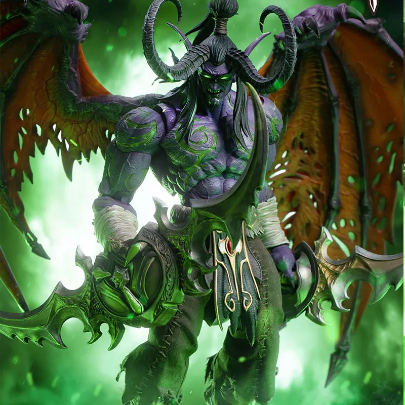 In Stock New Hero Toys World of Warcraft Demon Hunter Illidan 1/10 Action Figures with special bosus Deluxe Ver.