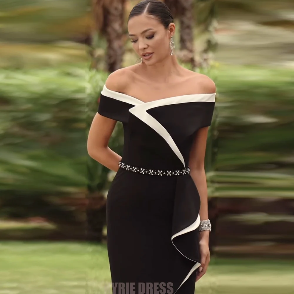 Fashion Mother of The Bride Dresses Women Off The Shoulder Side Slit Mermaid Prom Gown Custom Made Banquet Formal Party Dress