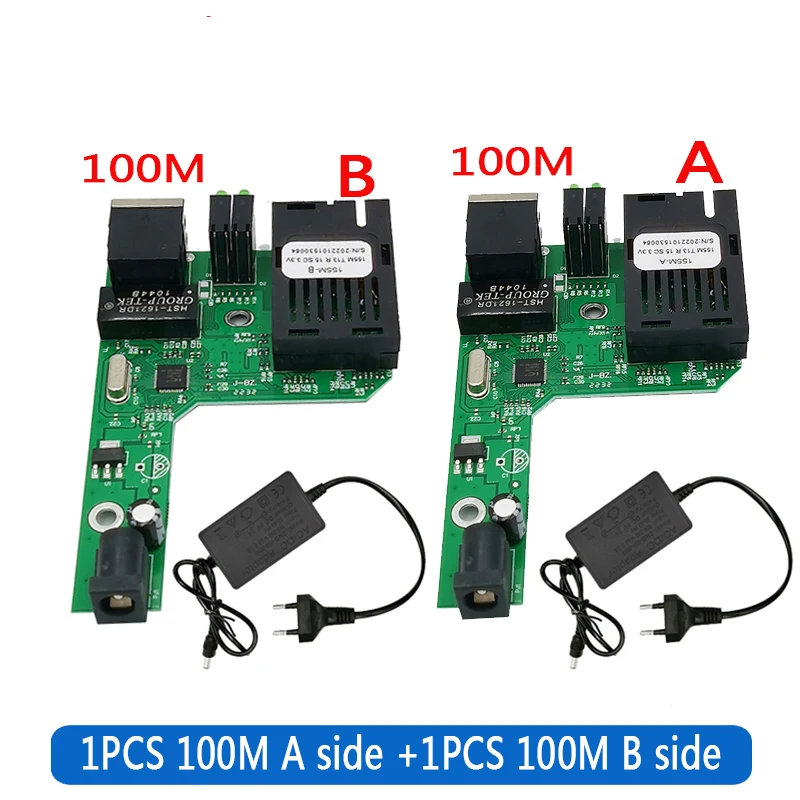 PCBA Fast Ethernet Fiber Media transceiver Converter Switch half board SC 10/100M fiber switch Htb3100