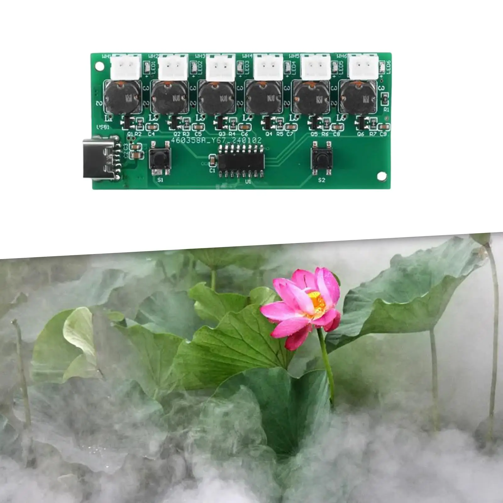 USB Humidifier Module Adjustable Spray Modes Professional 5V Atomization Plate Circuit Board Atomization Disc Atomization Module