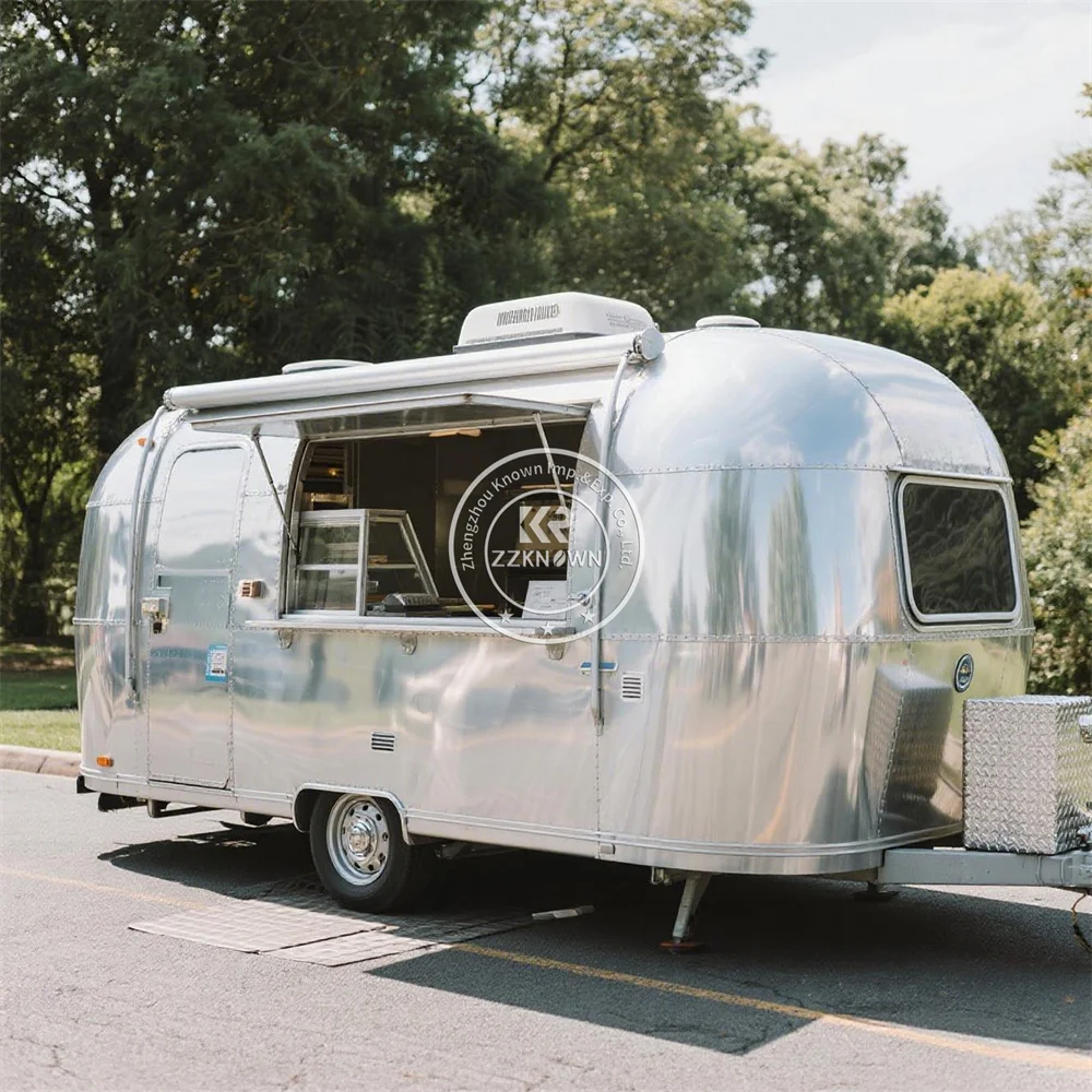 

Street Pizza Burger Coffee Fast Food Truck Trailer Hamburger Snack Cart Mobile Coffee Kiosk Food Truck With Full Kitchen