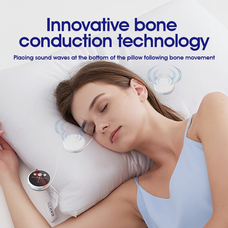 Under Pillow Audio Box Bone Conduction Sleep Speaker 35 White Noise Bluetooth 5.4 Sleep Aid Speaker Timing TF Card Type-C Charge
