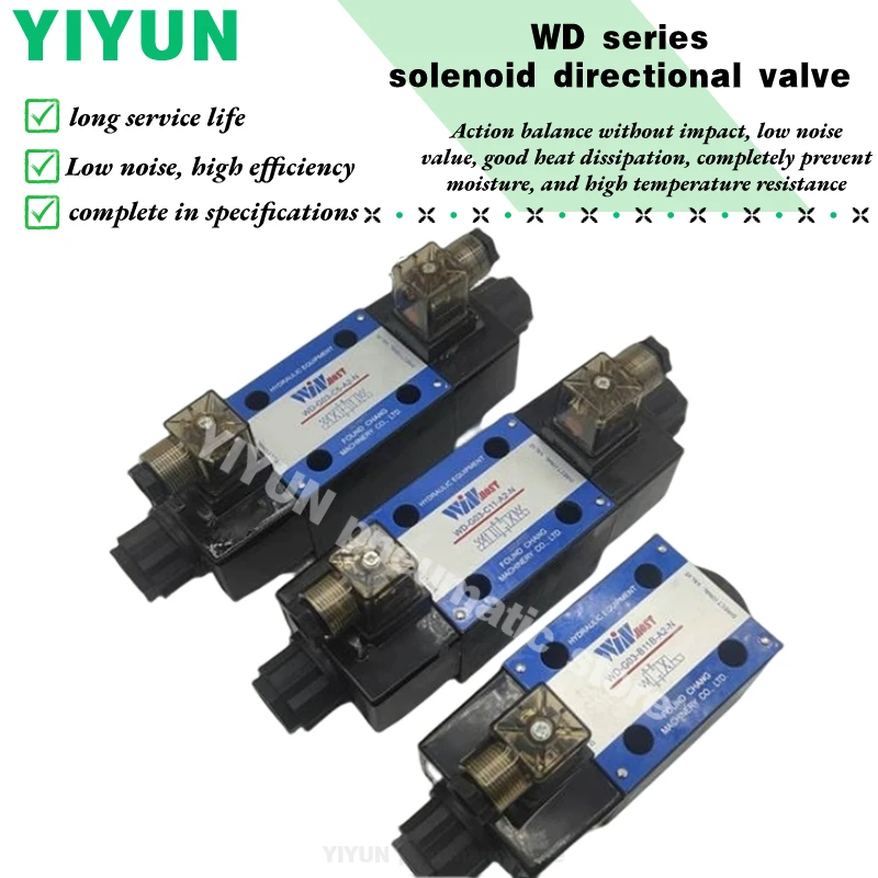 

WD-G02 G03-B11B C5 C2 C3 C4 C6 C9 C10 C11 C12 B2-A2 D2-D-9,10 YIYUN Электромагнитный распределительный клапан Гидравлический клапан серии WD
