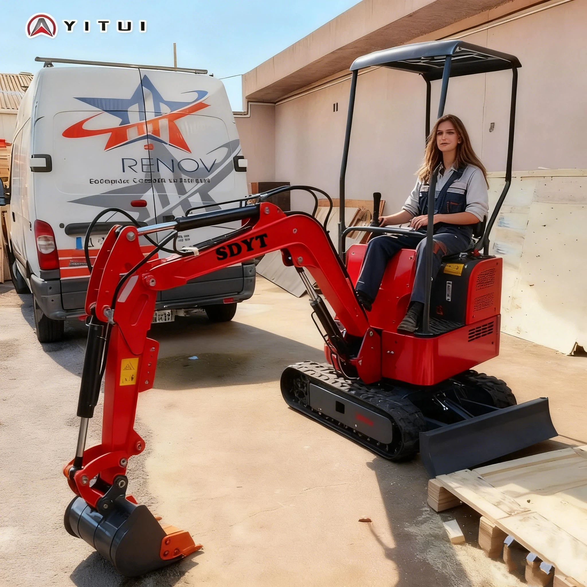 

Mini Excavator 1.2 Tons Easy To Operate Family Best Selling Multifunctional Tracked Garden Agriculture Customized Quick Delivery