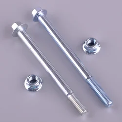 2Pcs Engine Mount Bolt Set 105mm 110mm For Pit Dirt Bike Motor Motorcycle Metric Hex Head Flange Silver