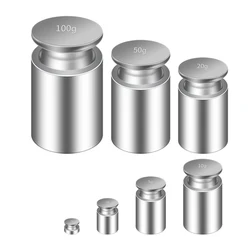 1/5Pcs Gramm Genaue Kalibrierung Set Chrome Plating Skala Gewichte Set Für Home Küche Werkzeug 1g 2g 5g 10g 20g 50g 100g