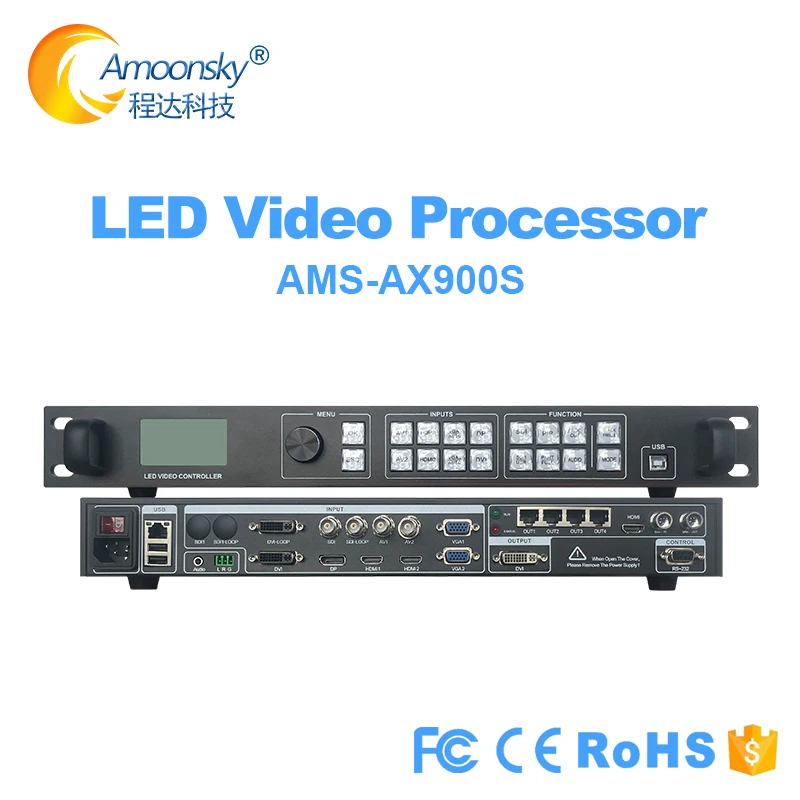 Der Videoprozessor AMS-AX900S LED-Bildschirm-Controller erweitert die SDI-Schnittstelle mit der Sendekarte MSD600 wie Novastar VX400