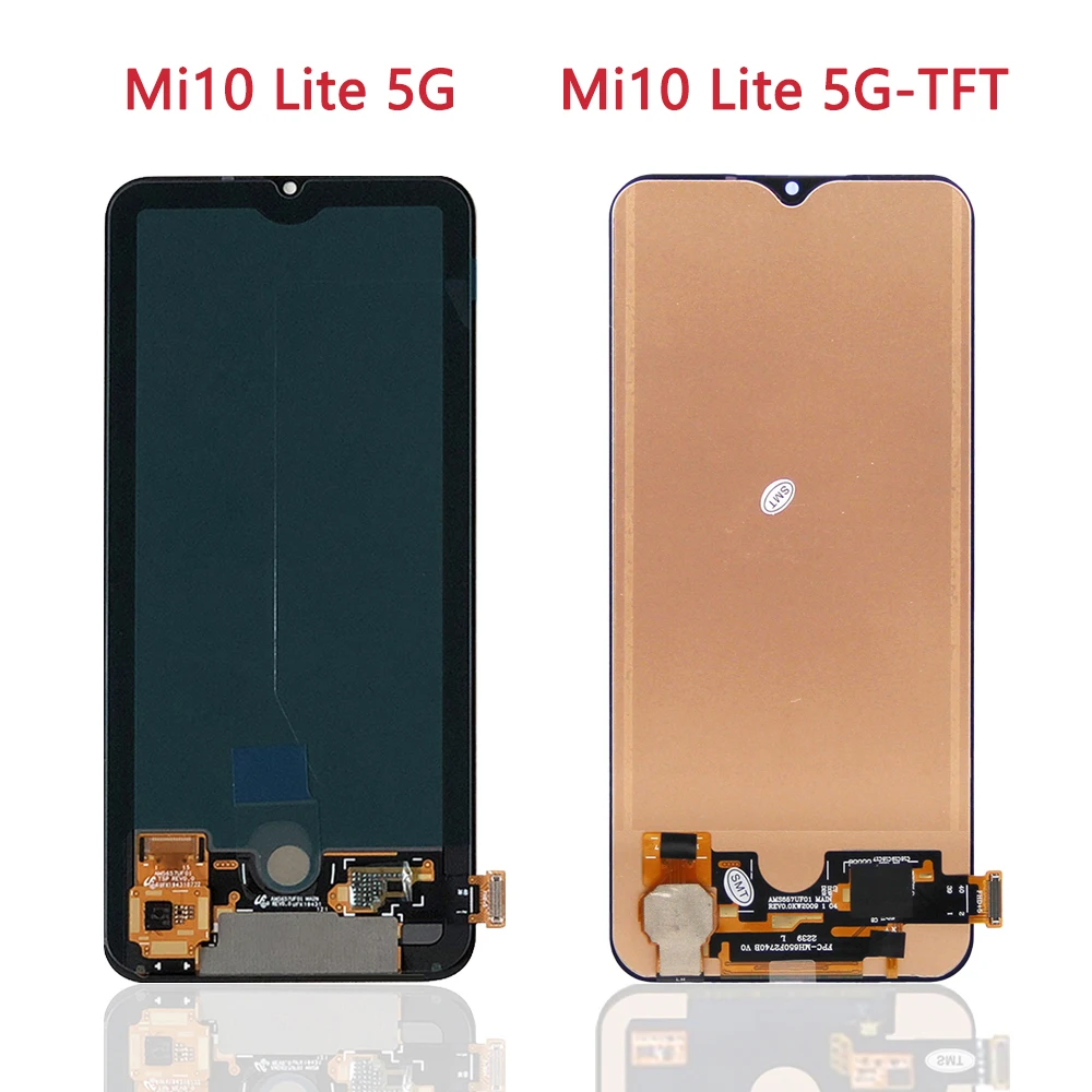 6.57\'\'For Xiaomi Mi 10 Lite 5G For Mi10 Lite M2002J9G XIG01 LCD Display Touch Screen Digitizer Assembly Replacement