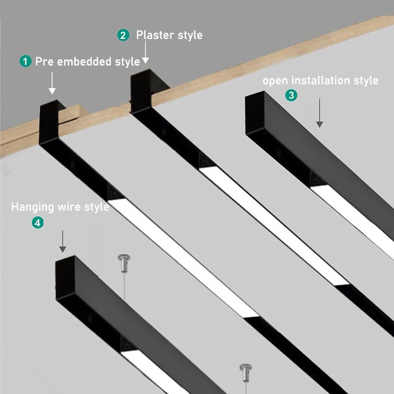 LED الكاشف ضوء المسار المغناطيسي لا الضوء الرئيسي تصميم رائع البساطة الحديثة الصناعية موضة الديكور مصباح 10/20/30 واط