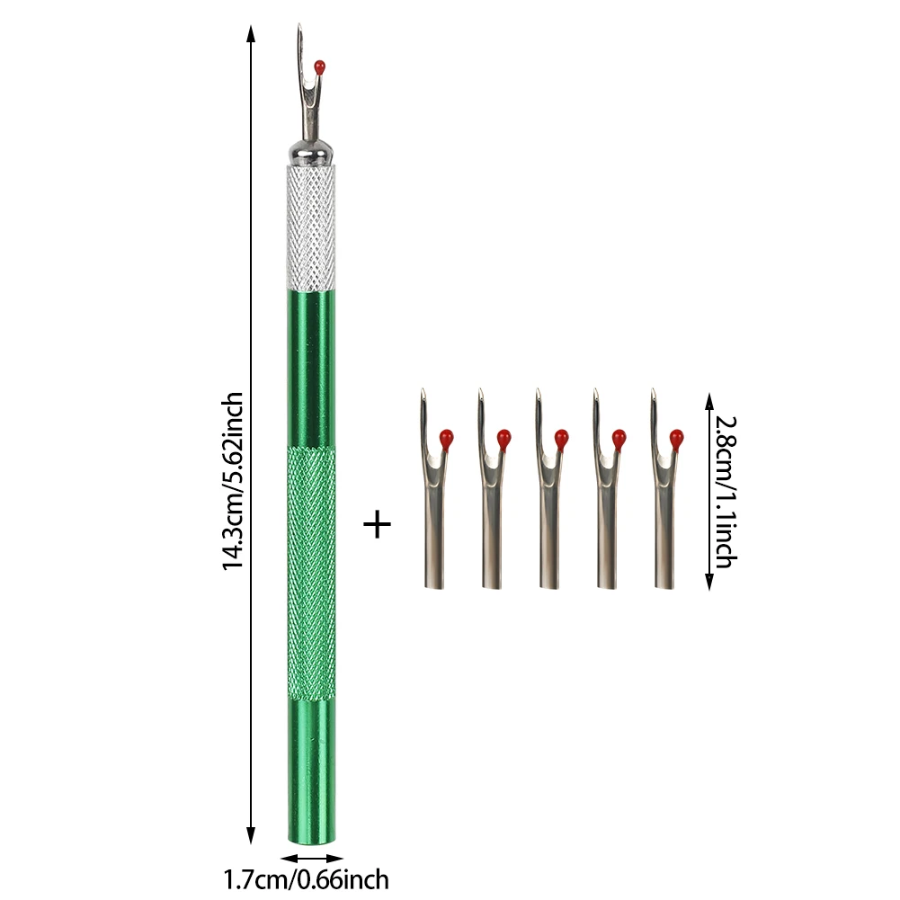 솔기 리퍼 바느질 스티치 스레드 리무버, 자수 스레드 제거 도구, DIY 바느질 도구, 5 개 교체 헤드, 1 세트
