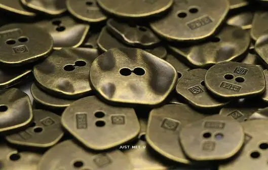 10pcs/Lot Size:12mm-24.5mm Irregular wave surface with two eyes Metal Buttons Fashion Button Women's Coat Sewing(SSA-3438)