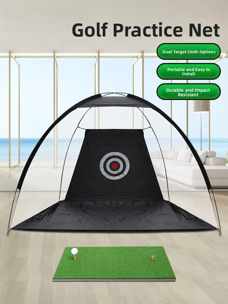 portable-golf-swing-practice-net-indoor-hitting-cage-soccer-ball-hitting-net-convenient-golf-training-equipment-bc76009