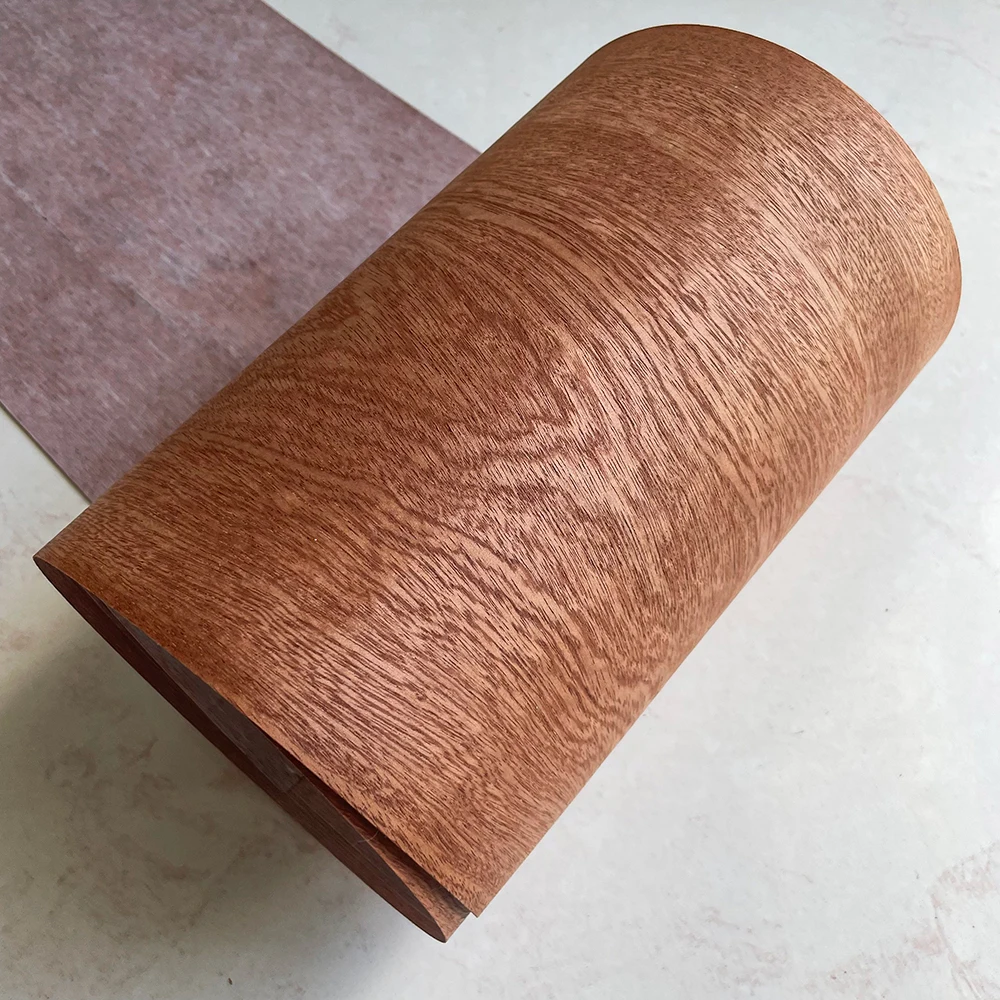 1roll Sapele Natural DIY Wood Veneer Decoraiton Wooden Cabinet Renovation Handmade Furniture Veneer Skin Wood Panel 0.25mm Thick