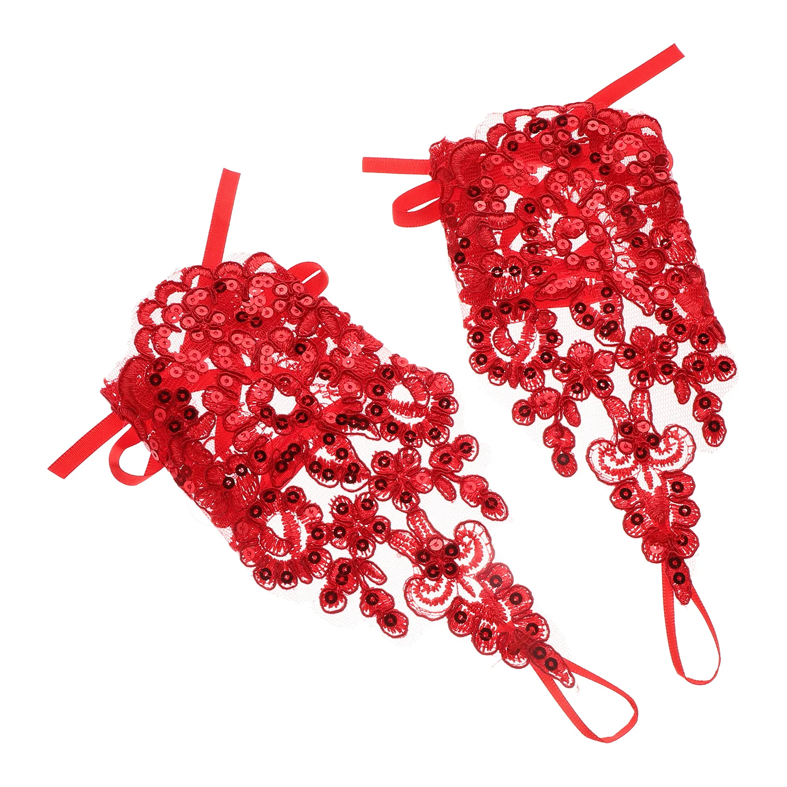 1 Pair Kids Wedding Gloves Lace Dress Up for Girls Evening Party Performance