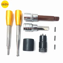 Boquilla de inyector de riel común diésel, kit de herramientas de desmontaje para BOSCH DENSO, CRIN, 6 piezas