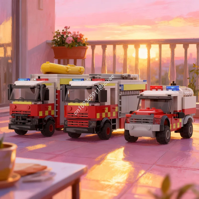 

Набор для сборки пожарной станции MOC, 1340 деталей, модель города, строительные блоки, архитектурный конструктор, рождественский подарок, игрушка, развивающая идея для самостоятельной сборки, кирпичики для детей