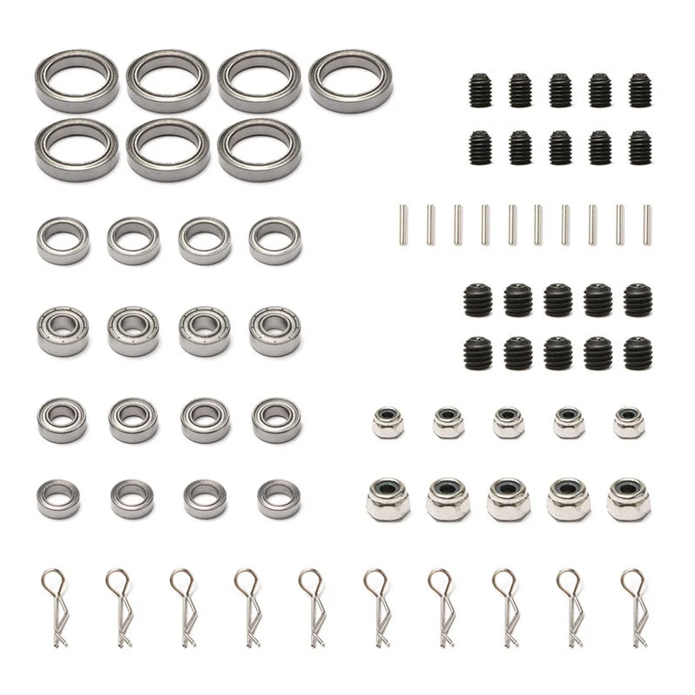 73PCS All In One RC Car Kit For For TRAXXAS For SUMMIT 1/10 With Bearings Lock Nuts Screws And R Clips For Repairs And Upgrades